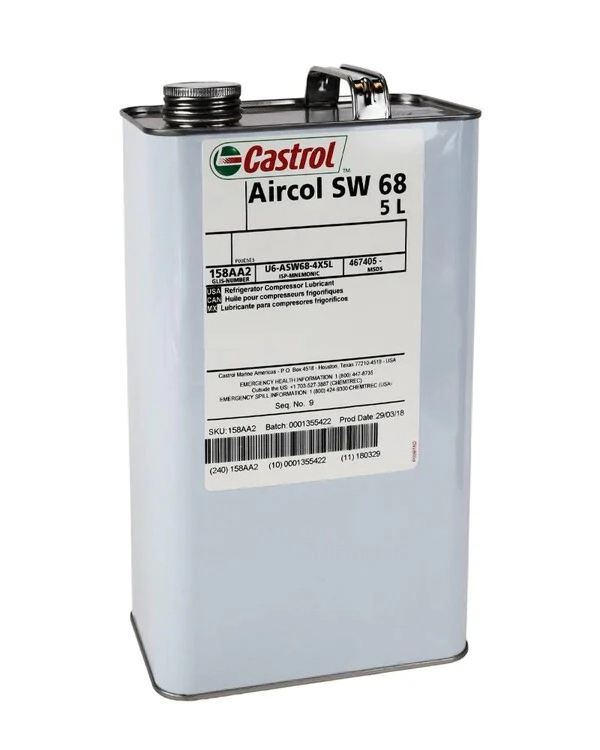 ACEITE POE PARA R-134A, CASTROL AIRCOL SW 68, 5LTS      